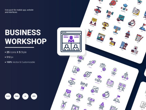 Business Workshop Icon Pack: Graphics and Icons for Real Publishing