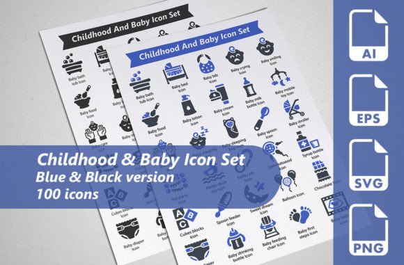 Childhood and Baby Icon Set