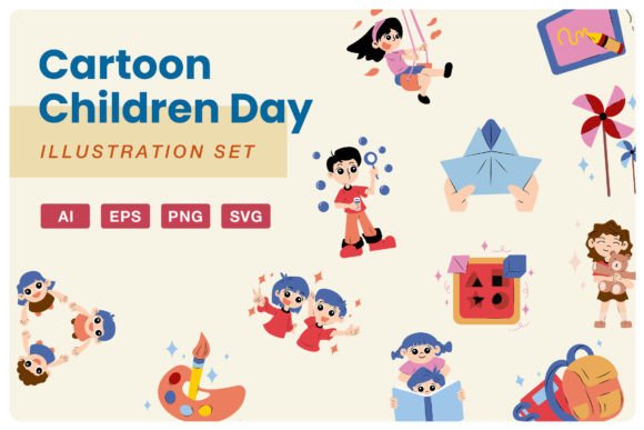 Children Day Illustration Set Embroidery Review