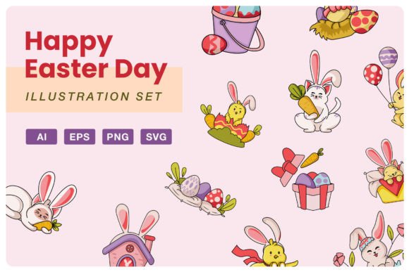 Easter Day Illustration Set