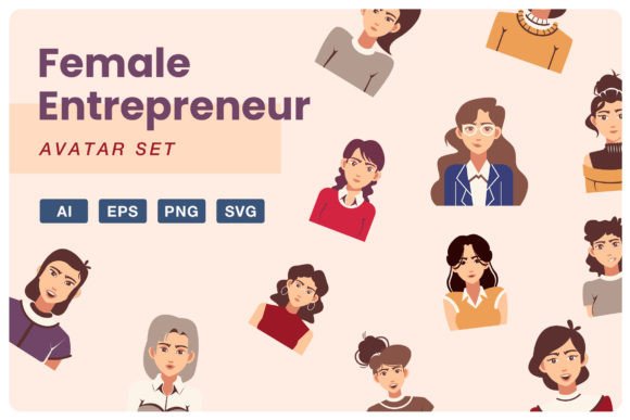 Female Entrepreneur Avatar Graphics