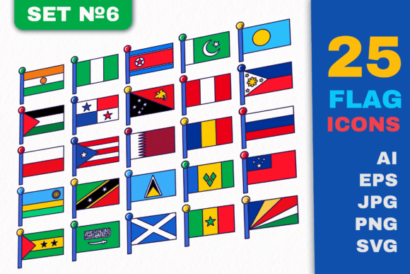 Flag Icons Set 6: Graphics for Global Branding