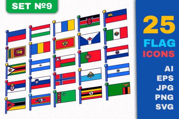 Flag Icons Set 9: Graphics for Global Branding