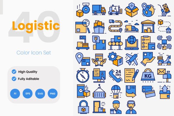 Logistic Icons: A Modern Graphic Asset for Local Business Branding