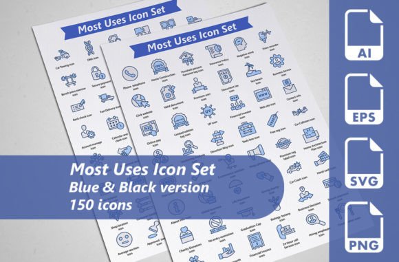 Most Uses Icon Set: Graphics and Icons for Real Projects
