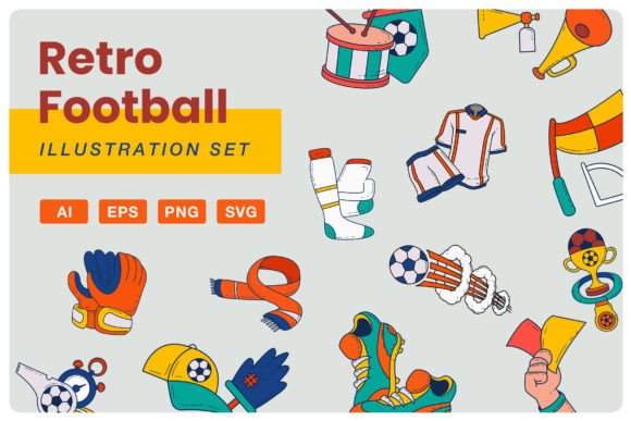 Soccer Eurocup Illustration Kit: A Versatile Graphics Set for Creative Projects