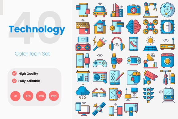Technology Flat and Filled Icons: A Practical Design Asset for Modern Projects
