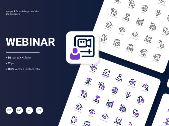 Webinar Icon Pack: Graphics and Icons for Digital Sellers